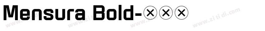 Mensura Bold字体转换